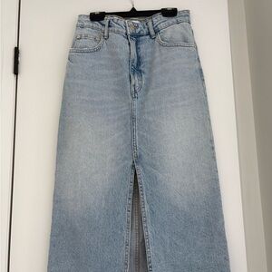 Zara Light Blue Denim Skirt
